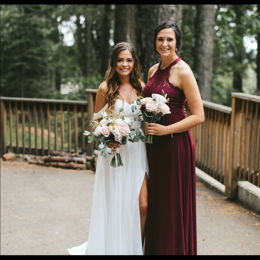 Dance all evening maxi dress burgundy small